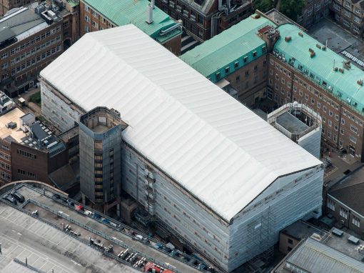 Layher Scaffolding and roofing systems central to iconic building refurbishment at the University of Cambridge