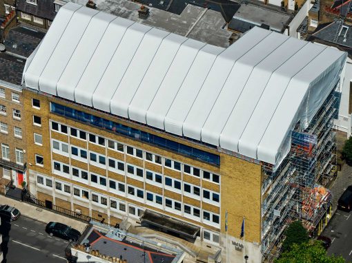 Layher Temporary Roofing system helps to optimise London Embassy refurbishment