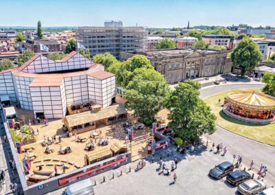 Layher scaffolding and event systems (literally) take centre stage