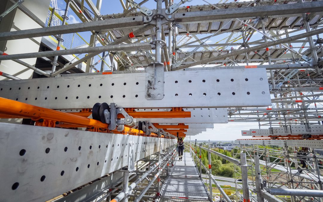Latest Layher Scaffolding Innovation – ‘Flexbeam’ Optimises Suspended and Cantilevered Structures
