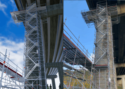 Layher Scaffolding Plays Key Role in River Bridge Maintenance