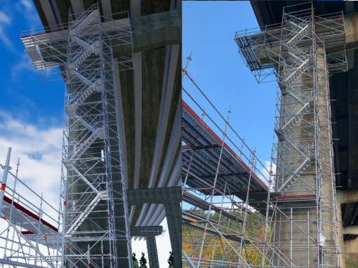 Layher Scaffolding Plays Key Role in River Bridge Maintenance